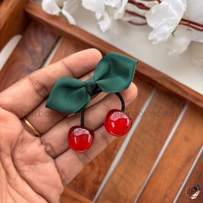 Cherry Bow Alligator Hair Clip