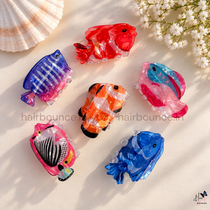 Colourful Fish Hair Claw – Medium