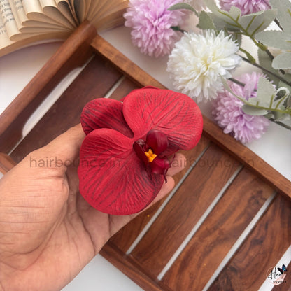 Orchid Bloom Hair Claw – Luxe Floral Edition / Large