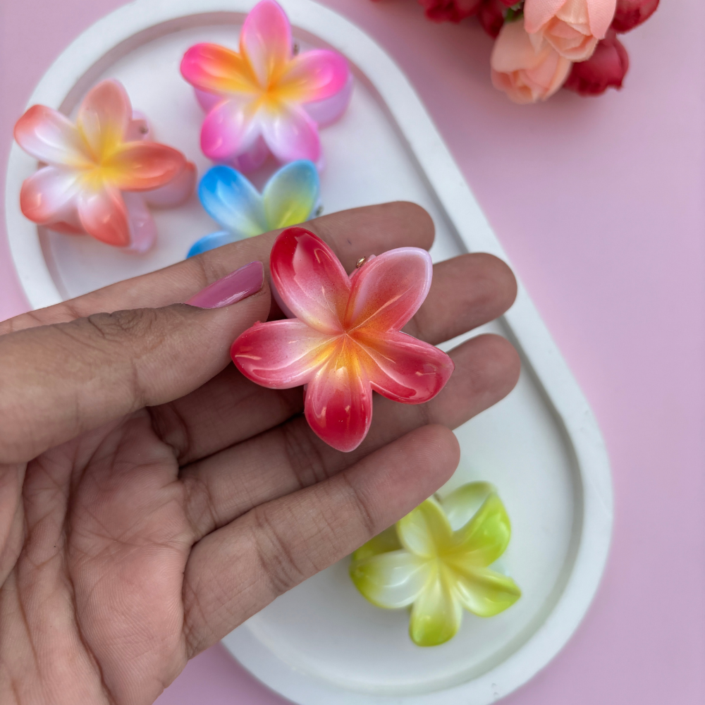 Dual Colour Flower Hair Claw - Small