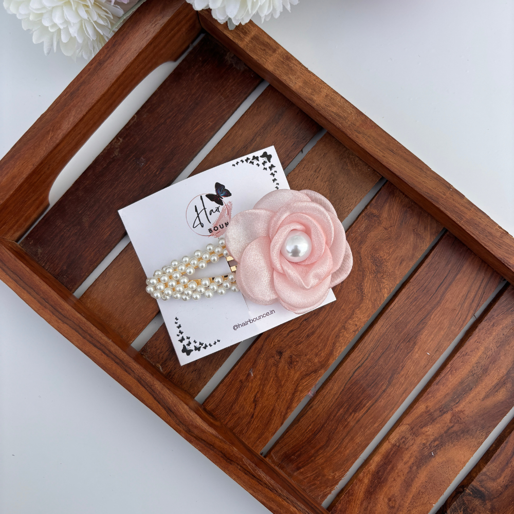 Pearl Bloom Rose Tic Tac Clip
