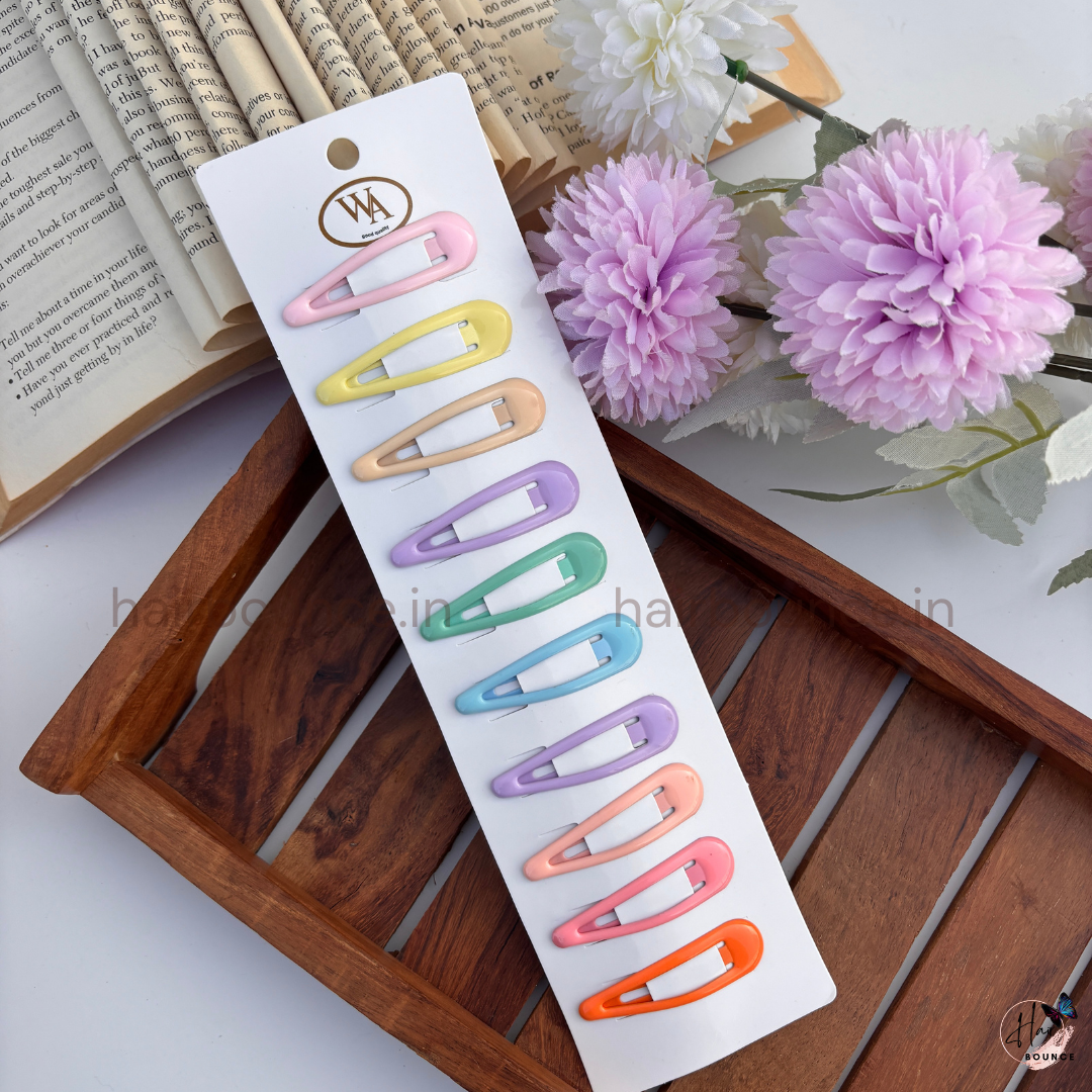 Colourful Tic Tac Hair Clips - Medium