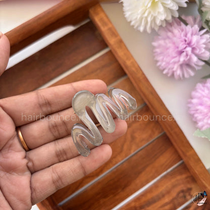 Transparent Mini Zig Zag Hair Claw – Small