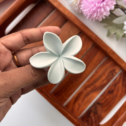 Colourful Matte Finish Flower Hair Claw - Medium