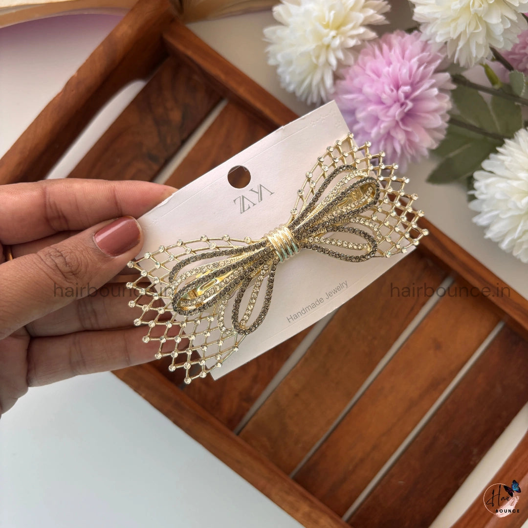 Regal Mesh Bow Center Clip