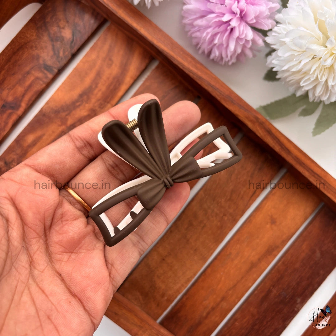 Dual-Colour Bow Knot Hair Claw – Medium