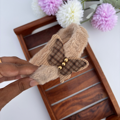 Autumn Butterfly Furry Headband