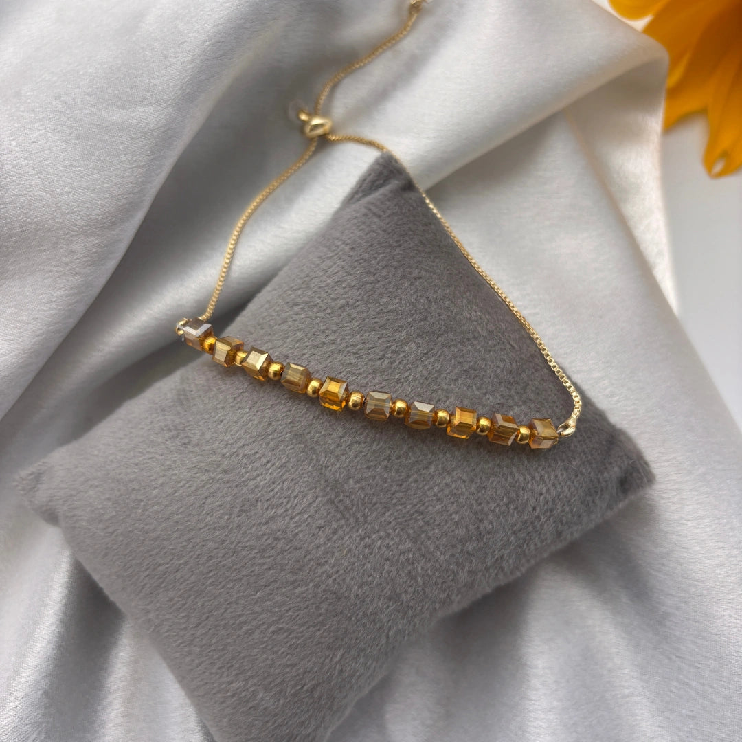 Crystal Bead Chain Bracelet – Adjustable