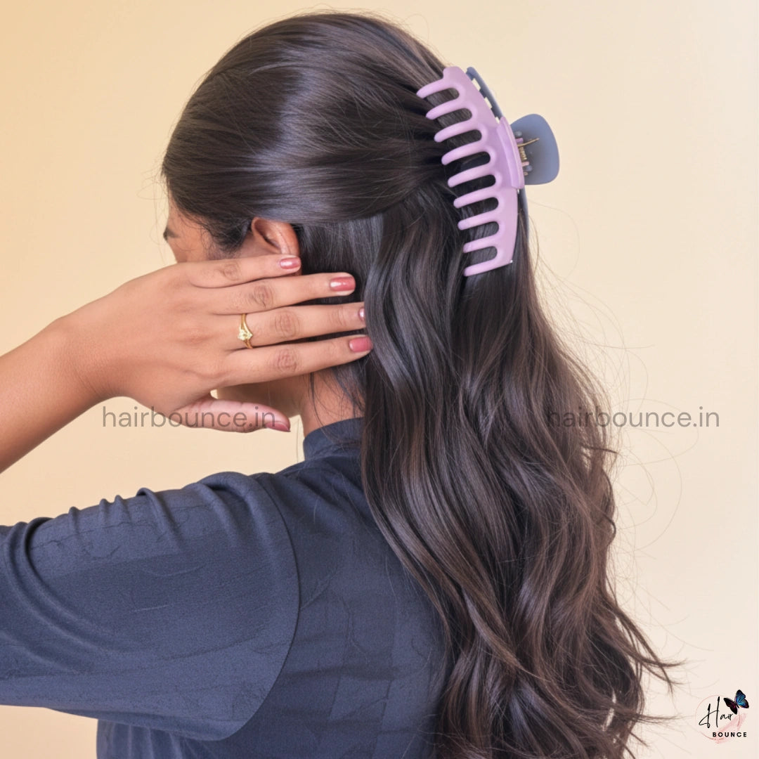 Dual Colour Cylindrical Hair Claw - Large