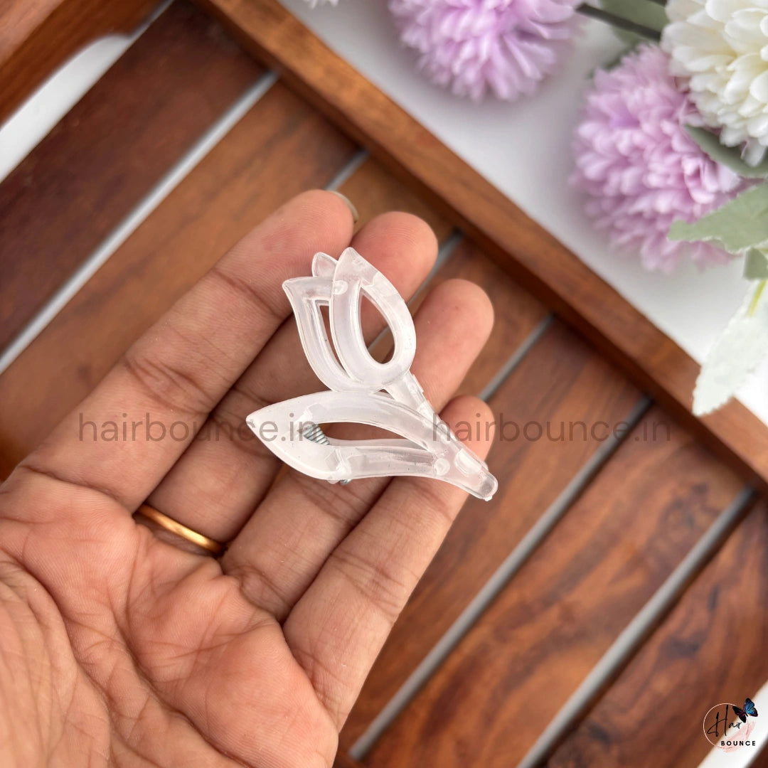 Crystal Tulip Mini Hair Claw – Small