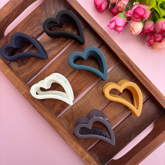 Heart Shape Hair Claw - Medium