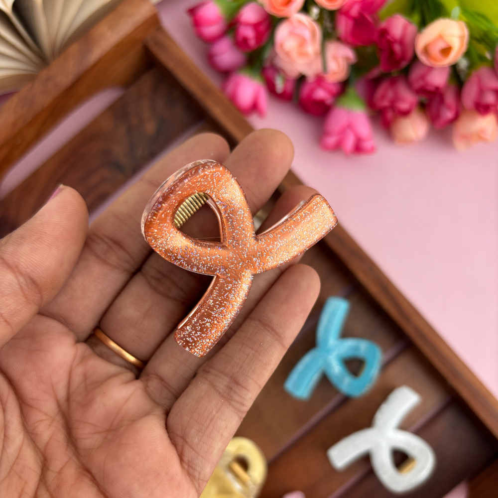 Glitter Loop Hair Claw - Medium