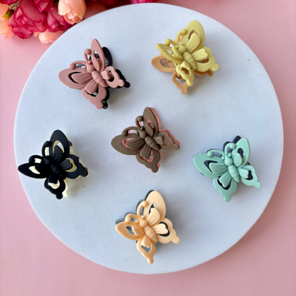 Dual Colour Butterfly Hair Claw Small - Pack of 2/ Assorted