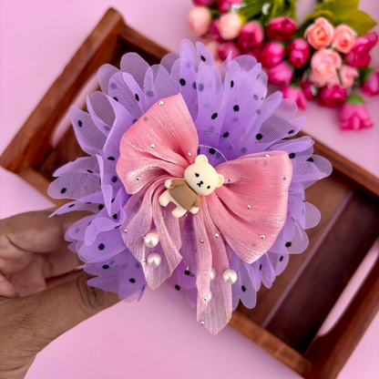 Bow Teddy Flower Headband