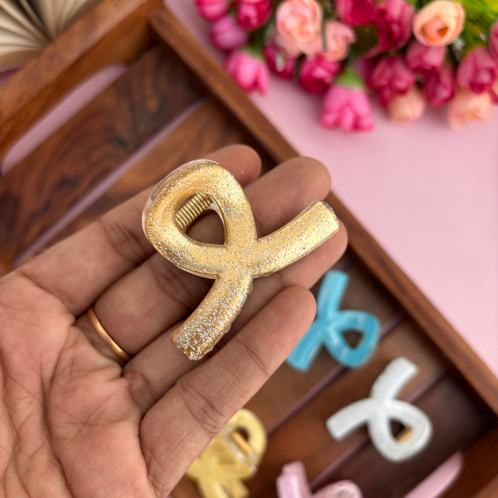Glitter Loop Hair Claw - Medium