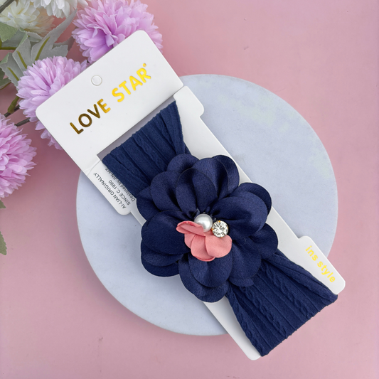 Pearl Shine Bloom  New Born Headband