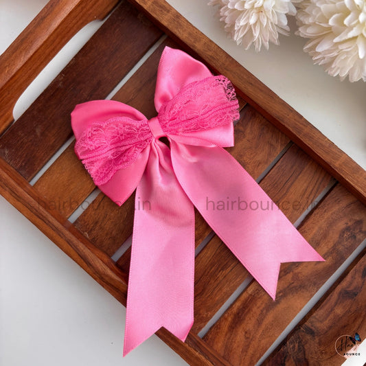 Lace Grace Ribbon Bow Clip