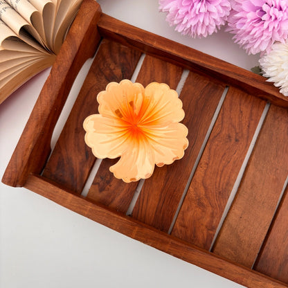 Hibiscus Shinny Flower Hair Claw - Large