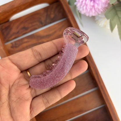 Sparkling Glitter Banana Clip - Medium