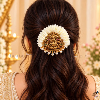 Mullai Lakshmi Pearl Temple Hair Clip
