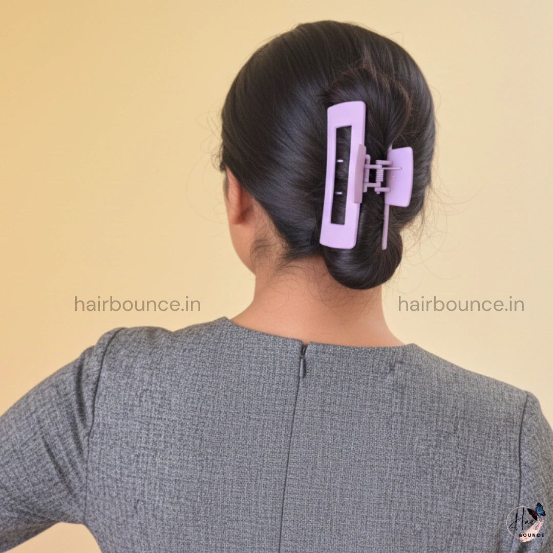 Matte Rectangle Hair Claw - Large