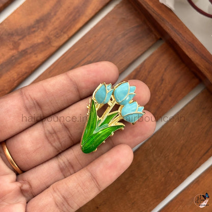 Tulip Garden Metal Hair Claw Clip - Small
