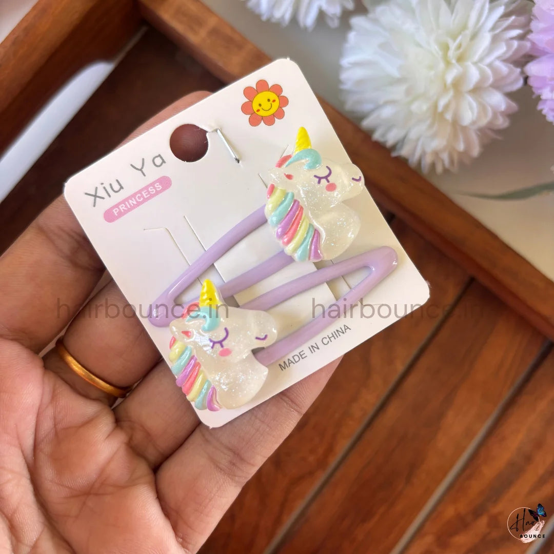 Magical Rainbow & Unicorn Tic Tac Hair Clips – Set of 5