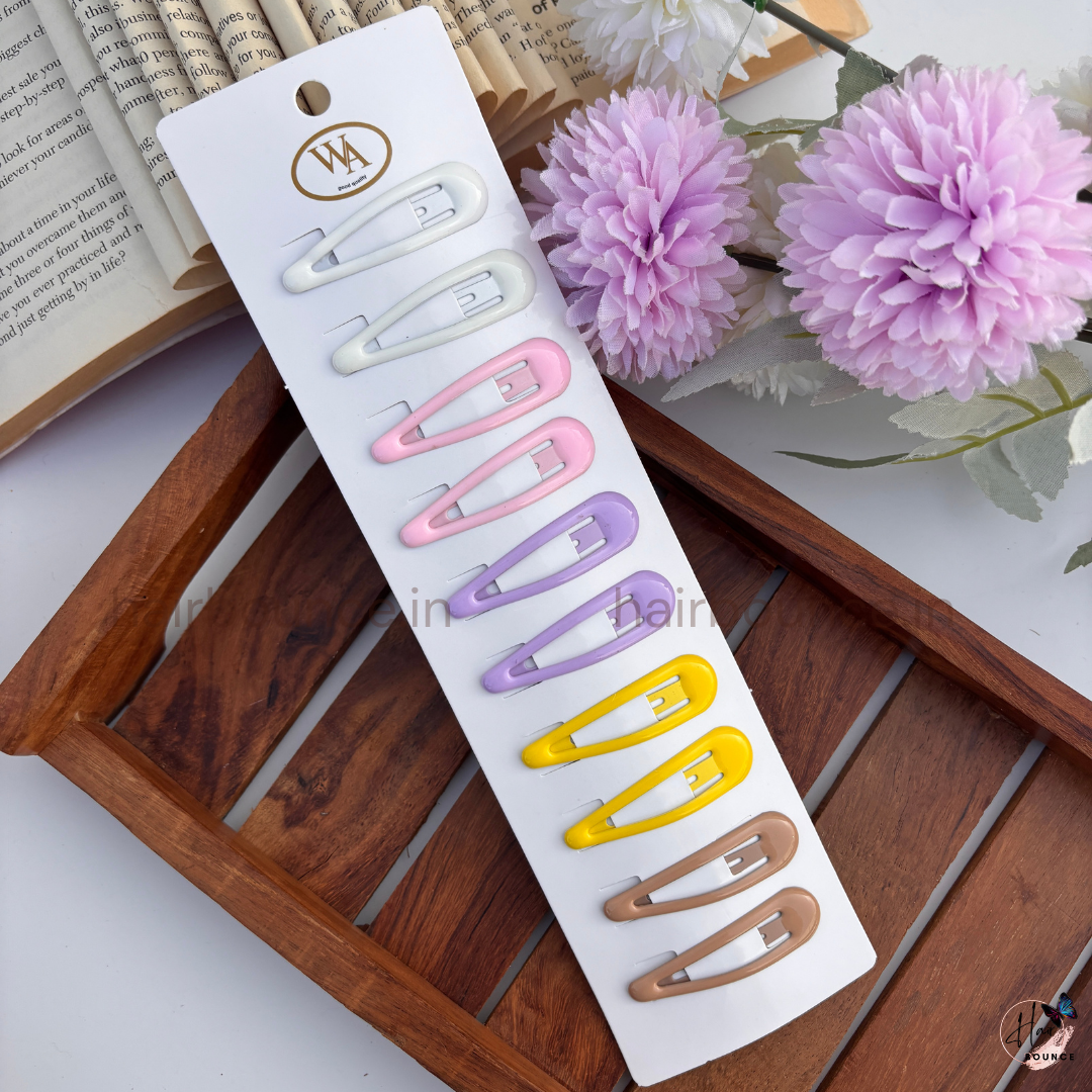Colourful Tic Tac Hair Clips - Medium