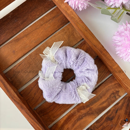 Pearl Bow Plush Scrunchies – Soft, Elegant & Everyday Cute