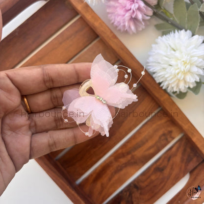 Elegant Butterfly Bead Hair Claw - Small