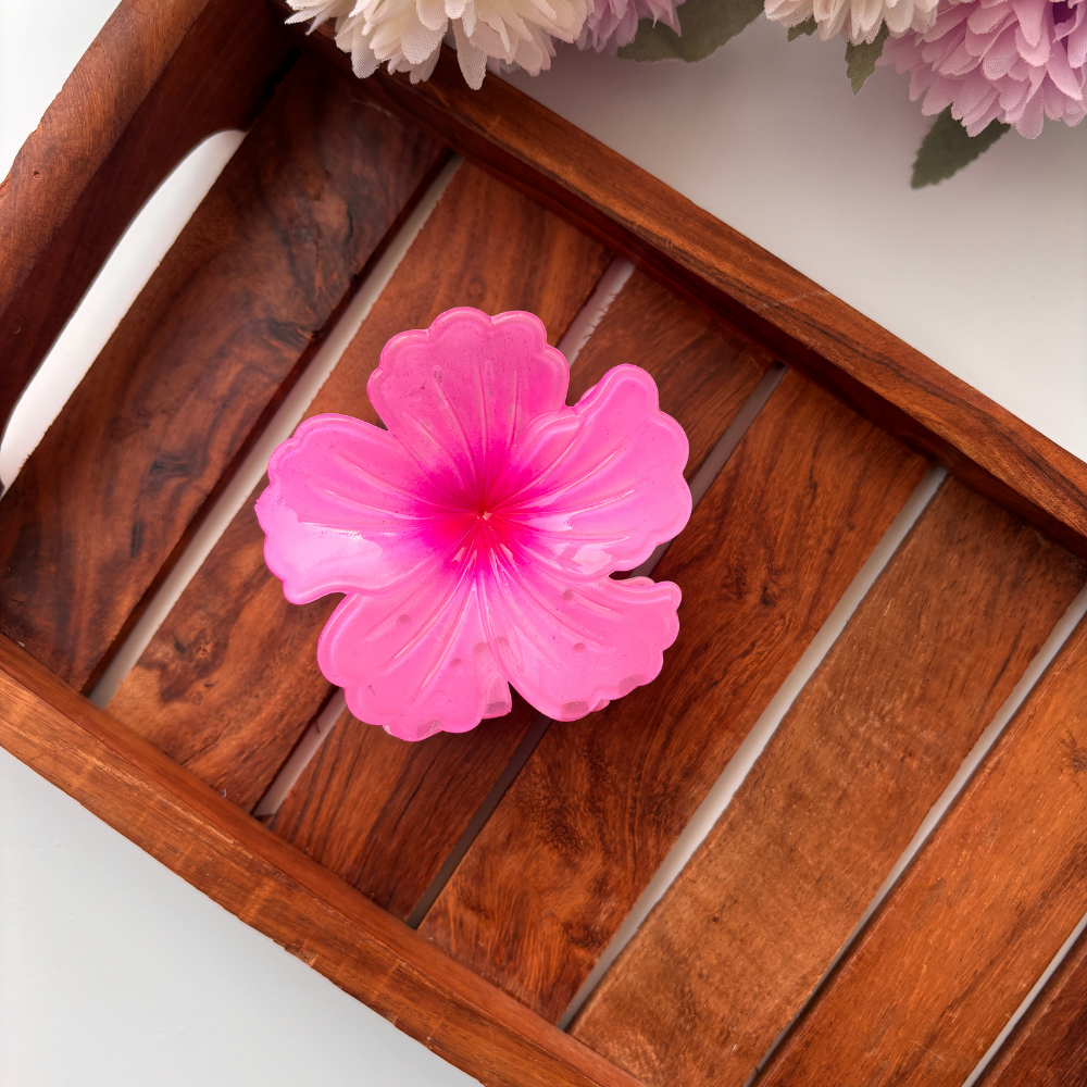Hibiscus Charm Hair Claws - Large