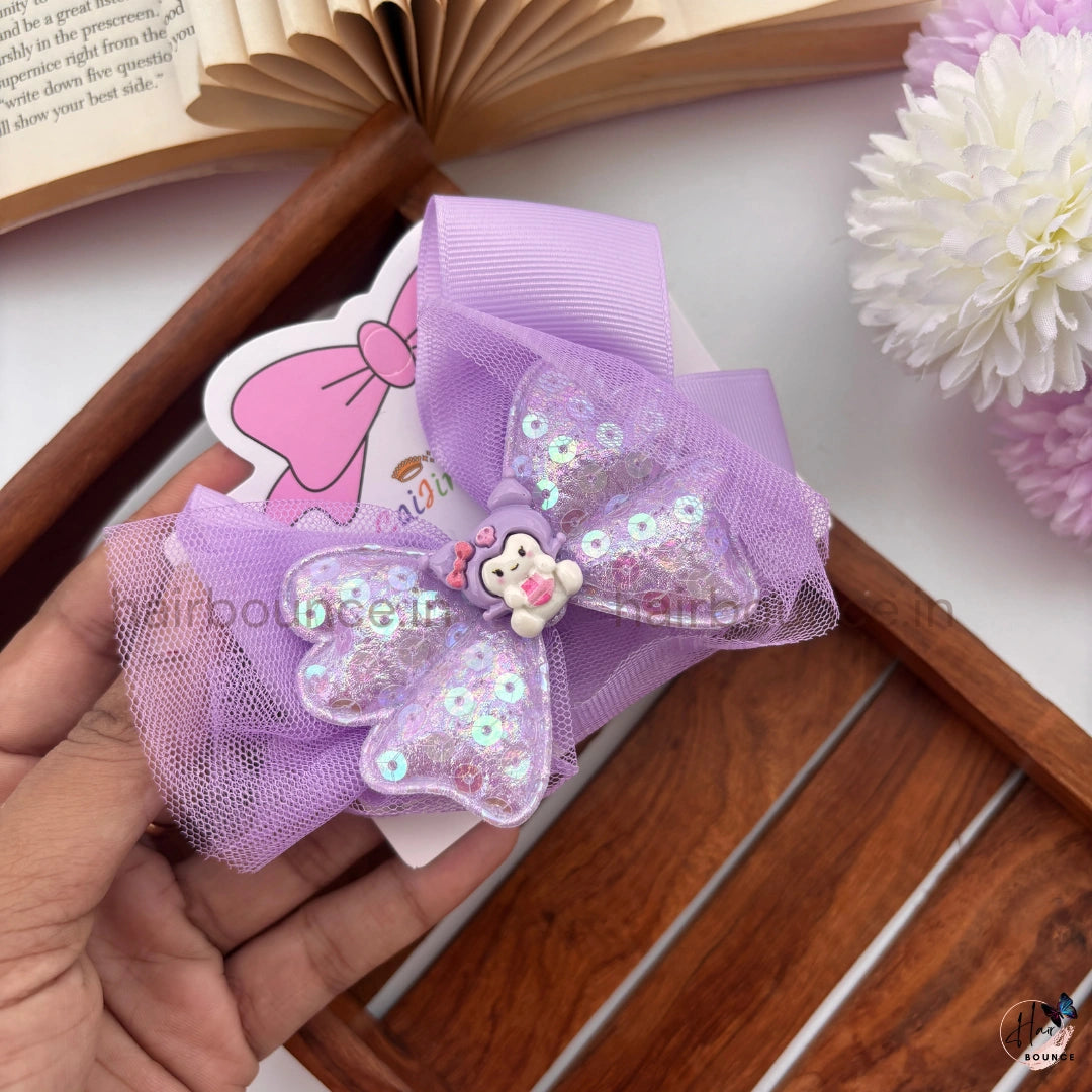 Sparkle Butterfly Character Bow Alligator Clip