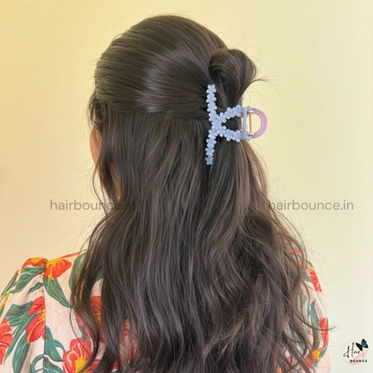 Dual Colour Flower Loop Hair Claw - Large