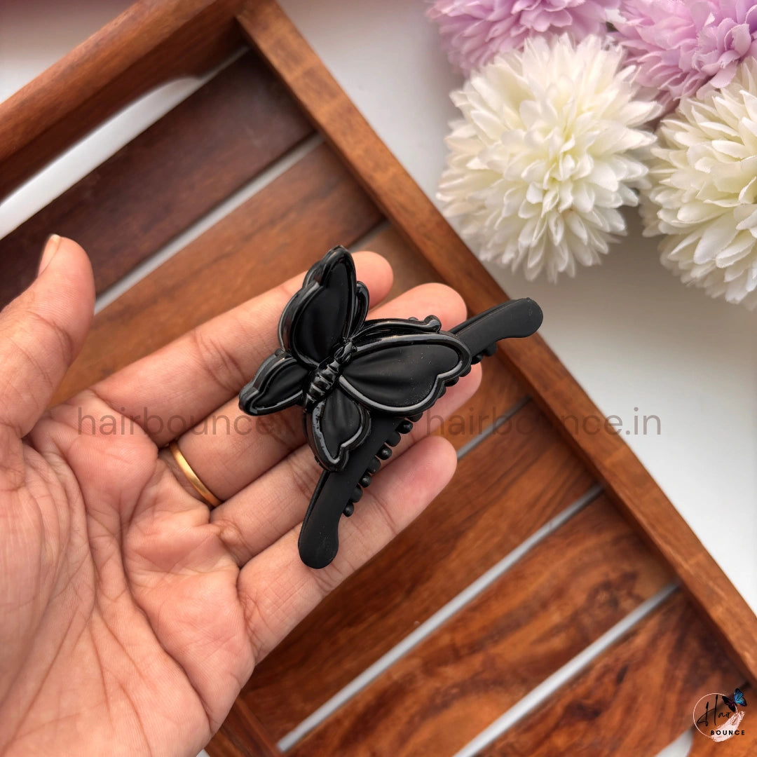 Matte Butterfly Hair Claw – Medium