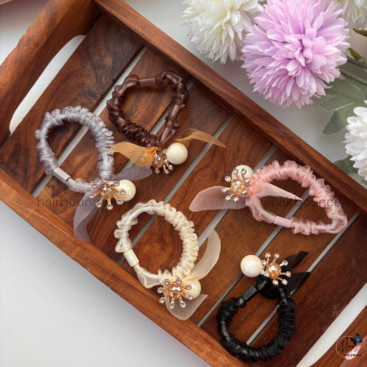 Pearl Radiance Organza Scrunchie