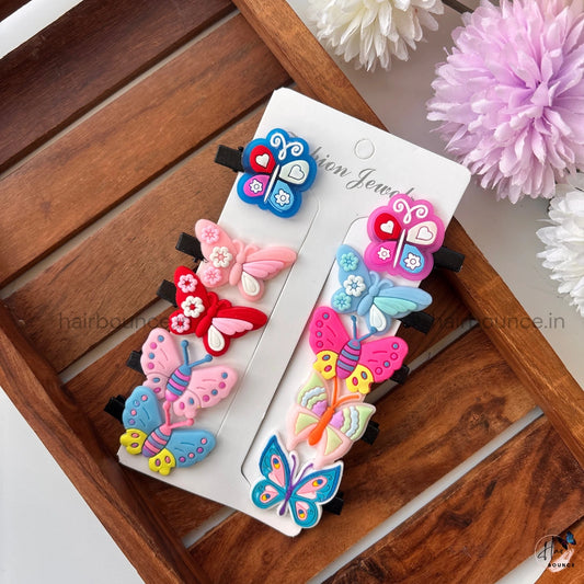 Cute Floral & Cartoon Hair Clip Set for Kids
