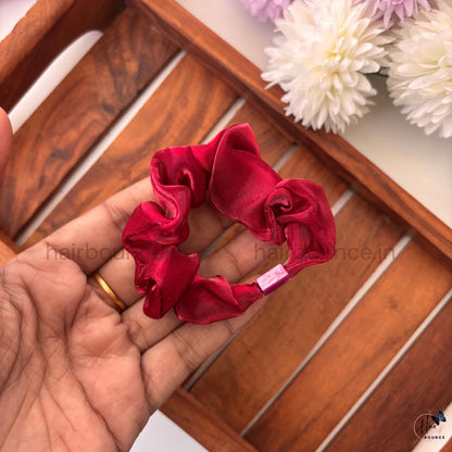 Luxury Satin Scrunchies – Glossy Hair Ties