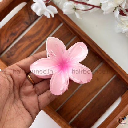 Glossy Floral Hair Claw – Large