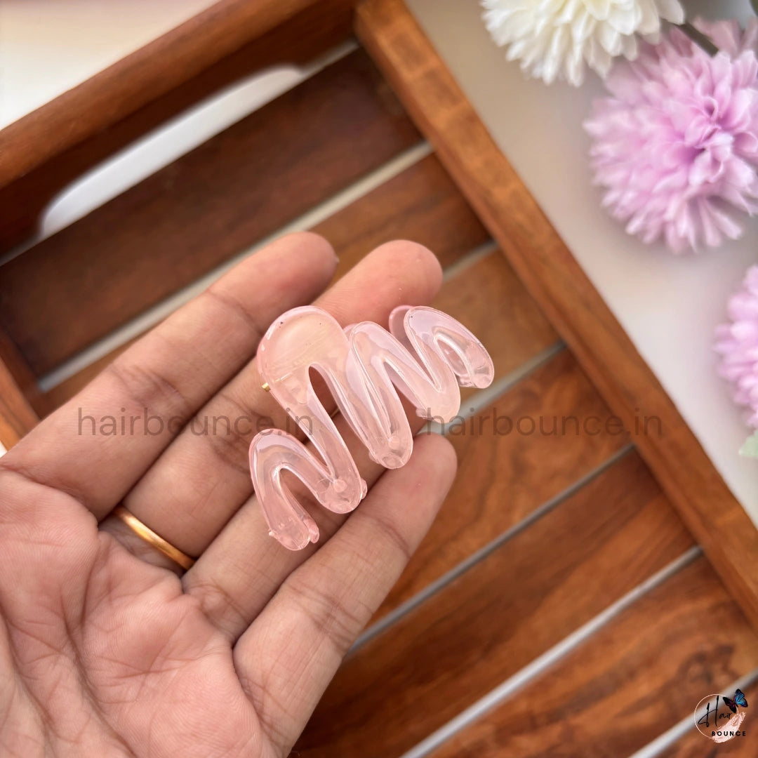 Transparent Mini Zig Zag Hair Claw – Small