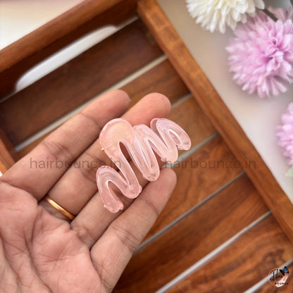 Transparent Mini Zig Zag Hair Claw – Small