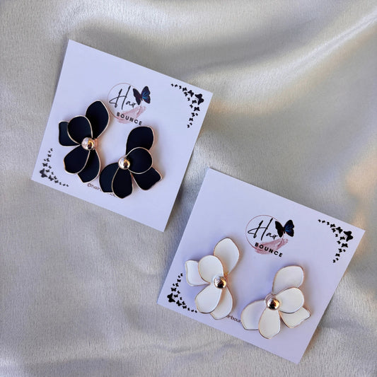 Petal Charm Statement Earrings