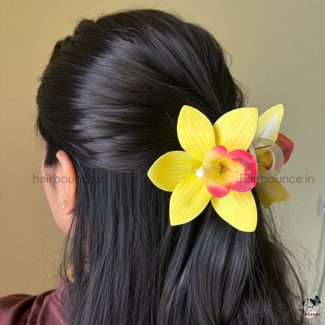 Royal Orchid Bloom Hair Claw. - Large