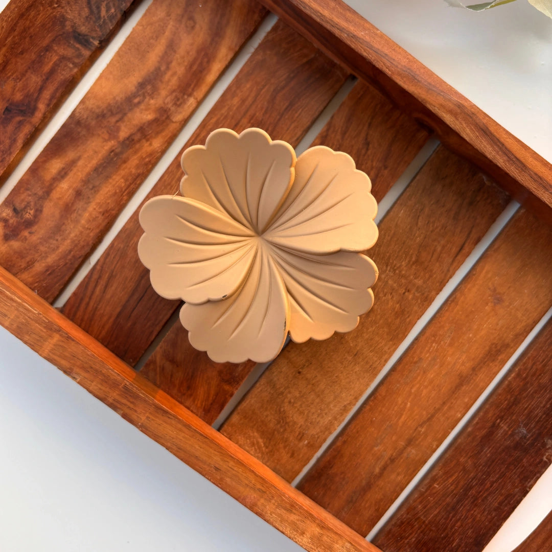 Colourful Matte Finish Hibiscus Hair Claw – Large