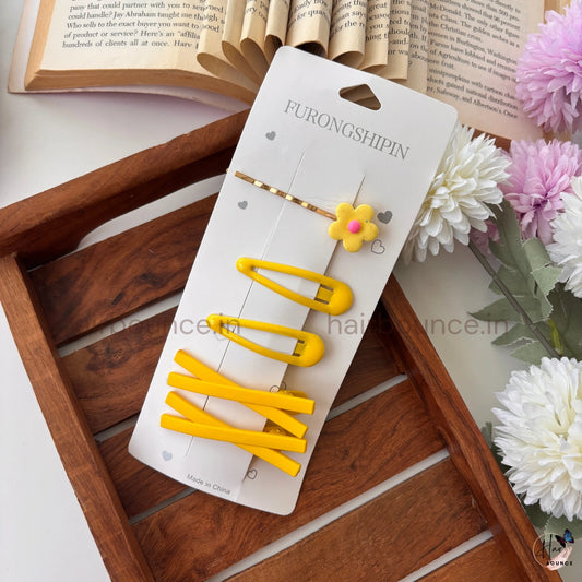 Cute Daisy Hair Clip Set – Pack of 5