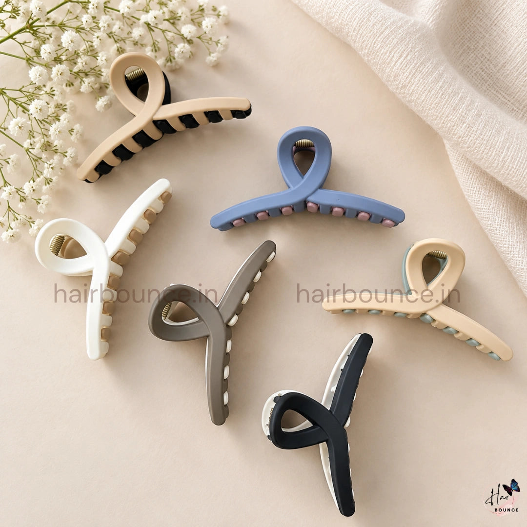 Dual Colour Loop Hair Claw - Medium