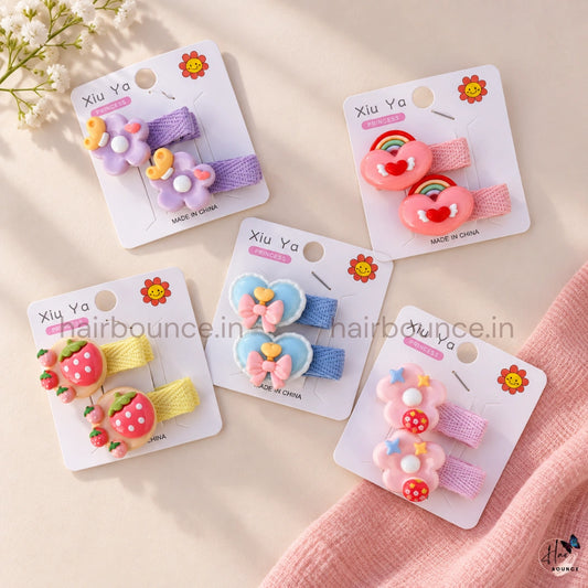 Cute Cartoon Alligator Hair Clips for Girls – Set of 5