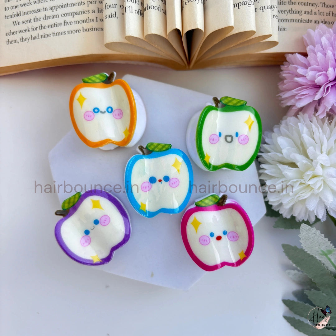 Cute Apple Kids Hair Clip - Small