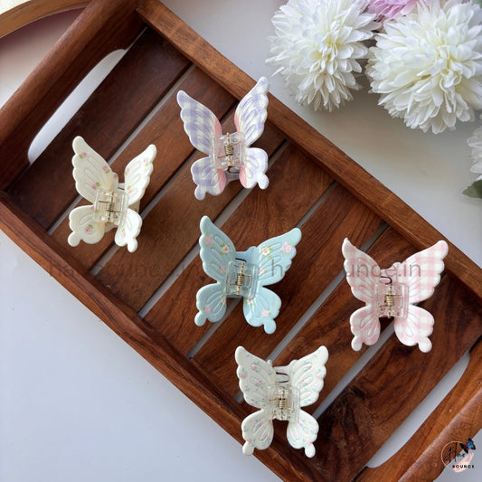 Pastel Butterfly Hair Claw – Medium