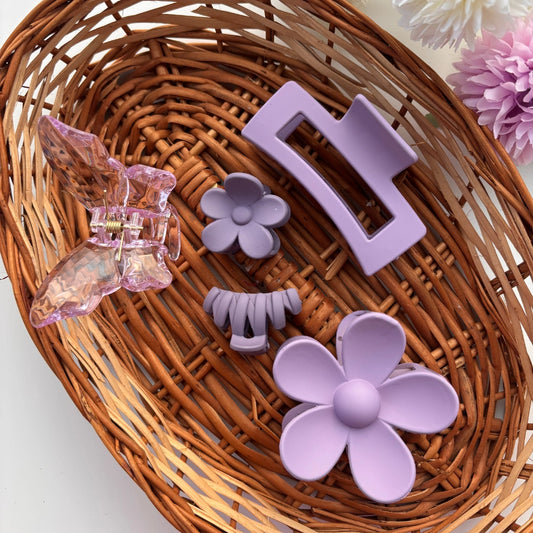 Lilac Blossoms Hair Clip Set
