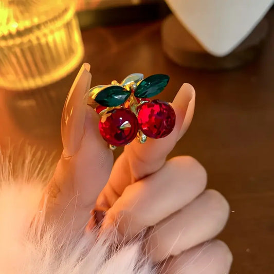 Cherry Metal Hair Claw - Small